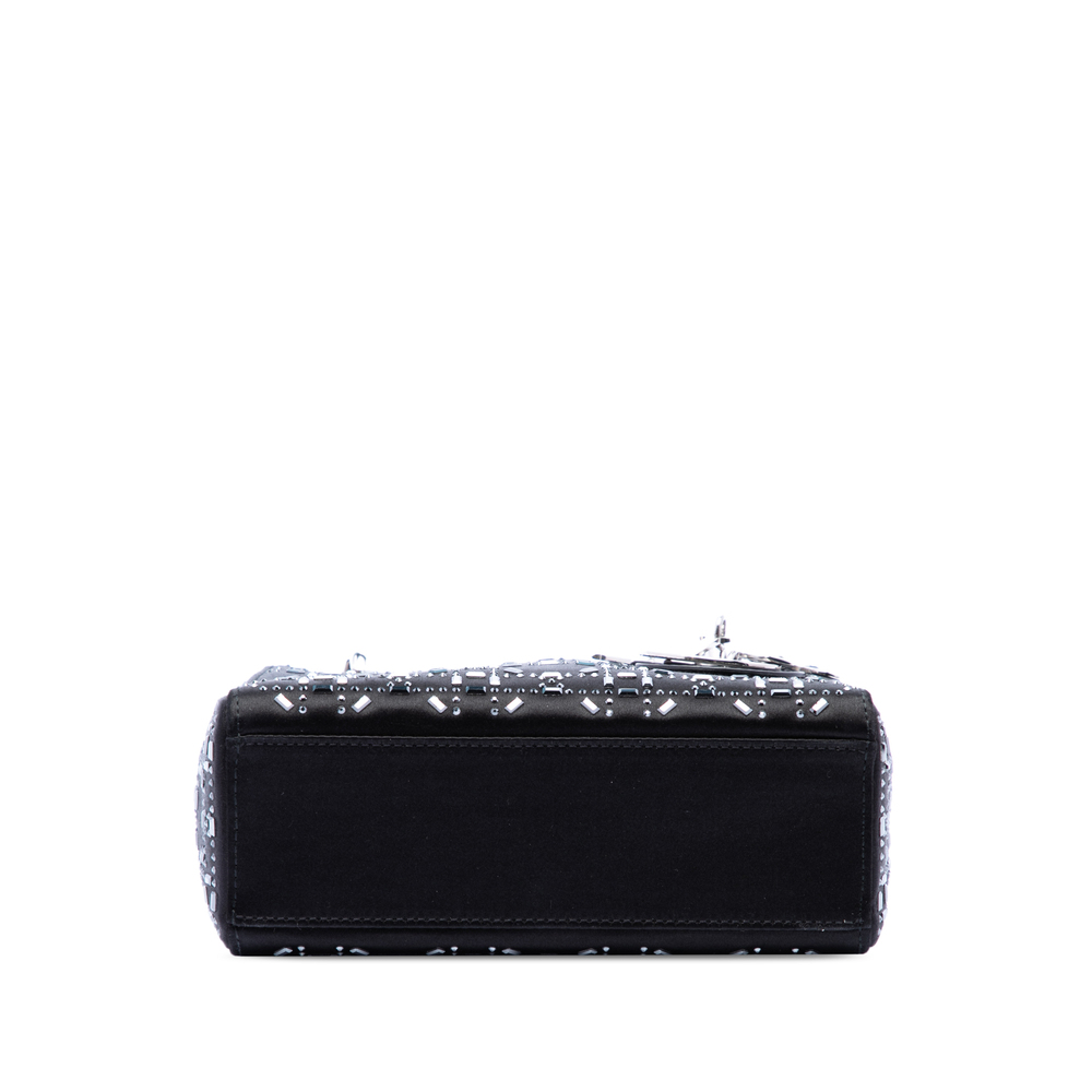 Pre-Loved Dior Mini Velvet Cannage Strass Embellished Lady Dior - Picture 3 of 6